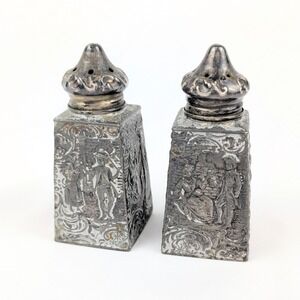 Vintage DSP Co. #202 American Silverplate Salt Pepper Shakers Cottagecore Retro